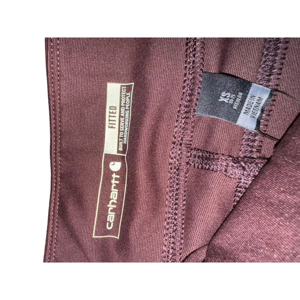 Carhartt Womens Fitted Stretch Work Pants In Deep Purple/Maroon Size XS - Picture 4 of 12